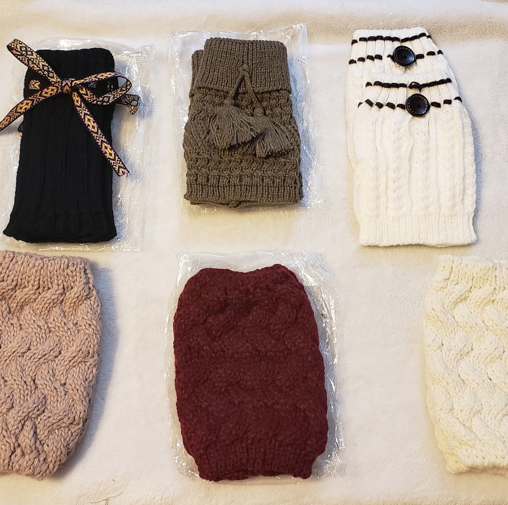 6 pairs boot toppers